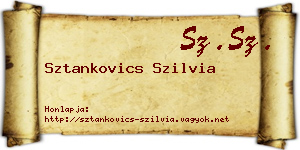 Sztankovics Szilvia névjegykártya