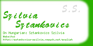 szilvia sztankovics business card